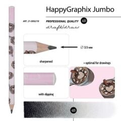 Toptan Happy Graphix Jumbo Çikolata 30lu Kurşun Kalem 4B 3,5mm