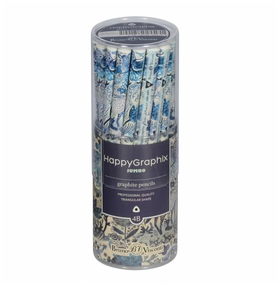 Toptan Happy Graphix Jumbo Masal 30lu Kurşun Kalem 4B 3,5mm