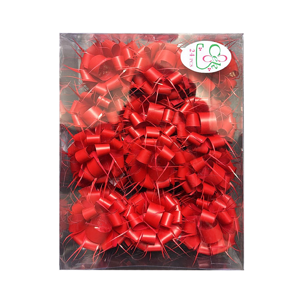 Toptan Ponpon Fiyonk 24lü Pastel Kırmızı