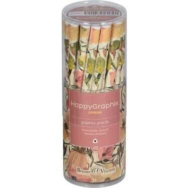 Toptan Happy Graphix Jumbo Çicek 30lu Kurşun Kalem 4B 3,5mm