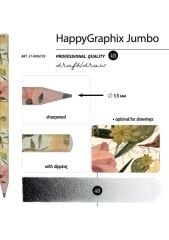 Toptan Happy Graphix Jumbo Çicek 30lu Kurşun Kalem 4B 3,5mm