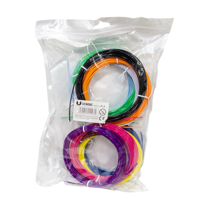 Toptan 3D Yazıcı Filament Seti (10 Renk x 5 Metre)