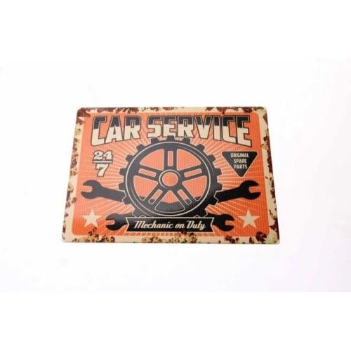 Toptan Hediyelik Ahşap Retro Plaka Car Service