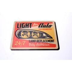 Toptan Hediyelik Ahşap Retro Plaka Light For Auto