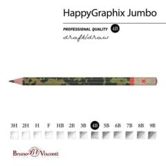 Toptan Happy Graphix Jumbo Yıldız 30lu Kurşun Kalem 4B 3,5mm