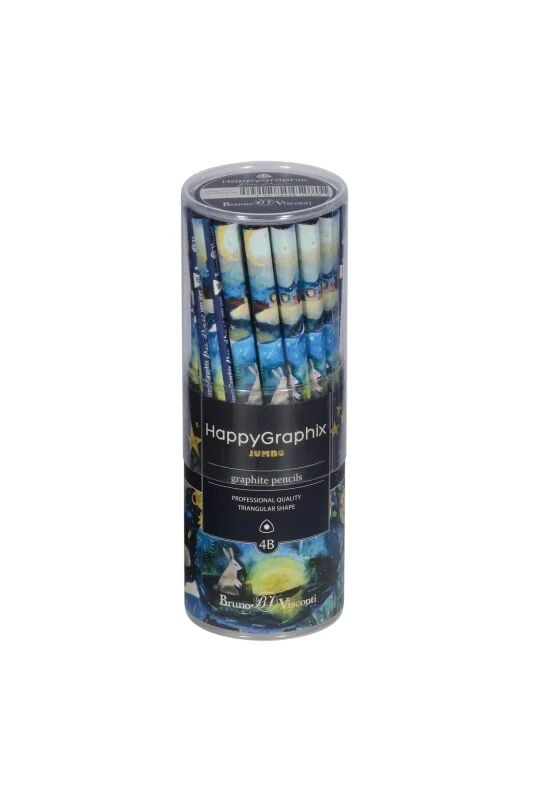 Toptan Happy Graphix Jumbo Rüya 30lu Kurşun Kalem 4B 3,5mm