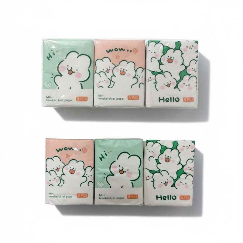 Toptan Mini 8'Li Cep Mendil Peçete 9'Lu Paket