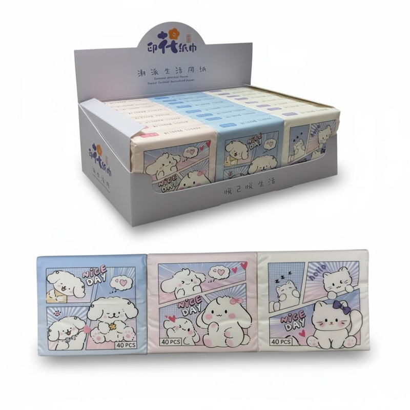 Toptan Sevimli Hayvanlar 40'Lı Peçete 24'Lü Paket