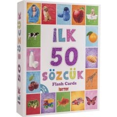 Toptan İlk 50 Kelime Zeka Kartları ingilizce destekli