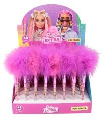 Toptan Barbie Tüylü Geçmeli Kalem