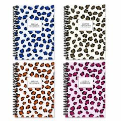 Toptan A6 Leopar Spralli Not Defteri