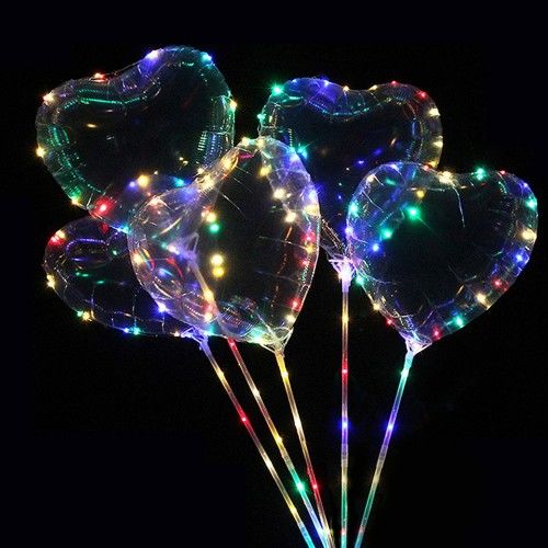 Toptan Işıklı Kalpli Balon