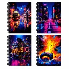 Toptan A6 Neon Spralli Not Defteri