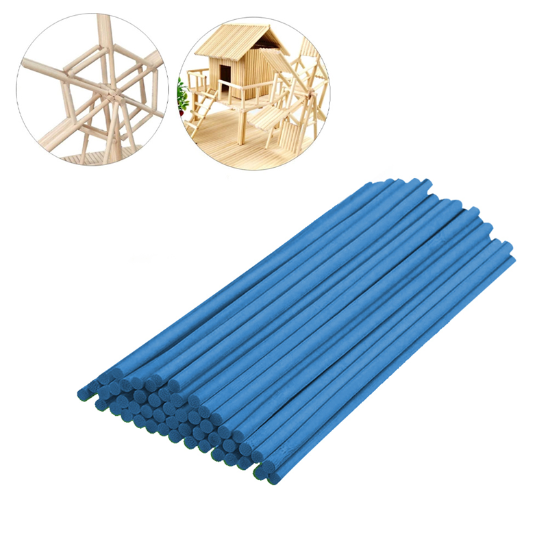 Toptan Tahta Çubuk 13cm 40'lı Mavi