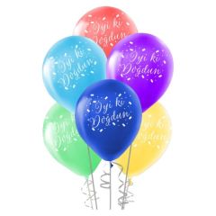 Toptan İyiki Doğdun Baskılı  Lateks Balon