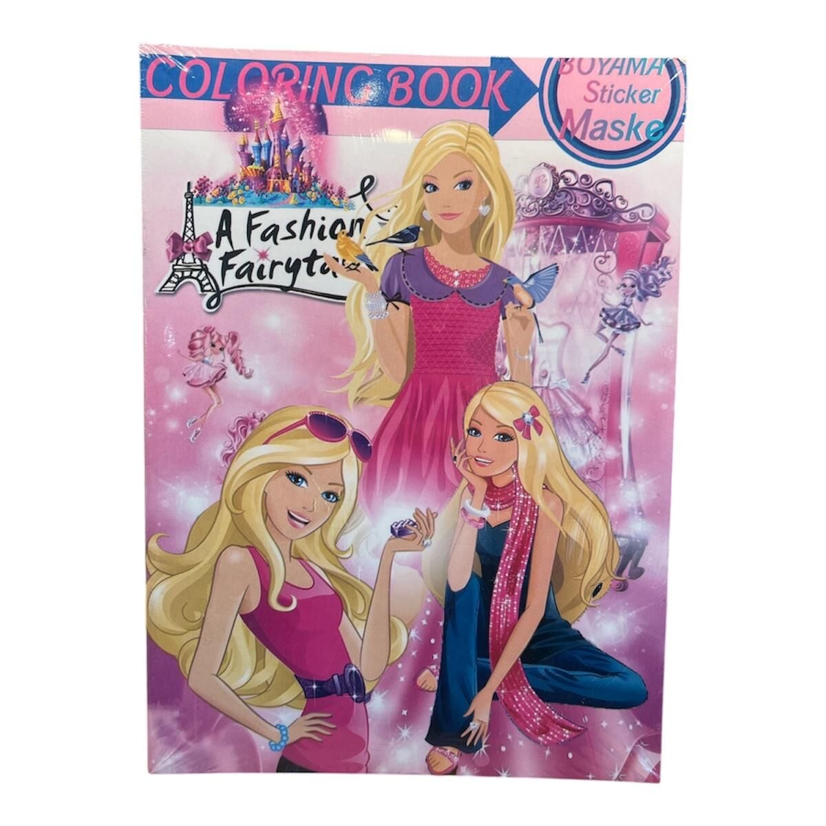 Toptan Boyama Kitabı Stickerlı Barbie
