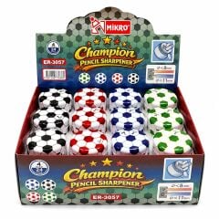 Toptan Mikro Futbol Topu Desenli Metal Kalemtıraş Er-3057
