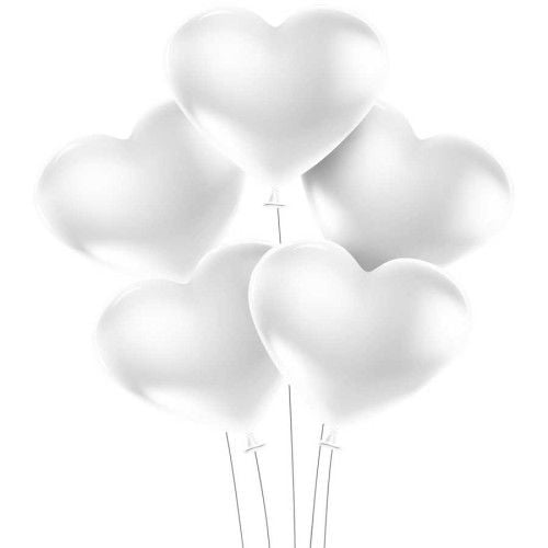 Toptan Kalp Balon Beyaz Renk