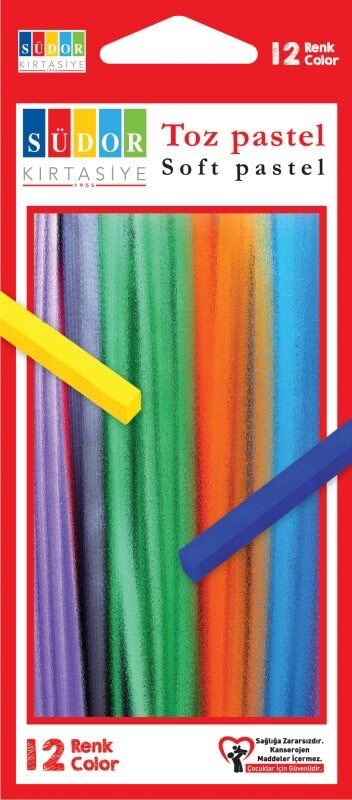 Toptan Südor 12 Renk Toz Pastel Boya