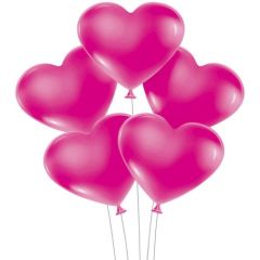 Toptan Kalp Balon Fuşya Renk