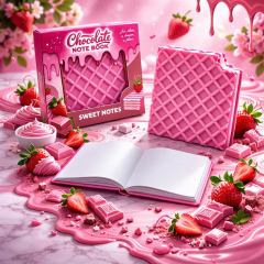 Toptan Çilekli Gofret Not Defteri Kokulu 9x10 cm