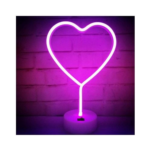 Toptan Kalp Modelli Neon Led Gece Lambası