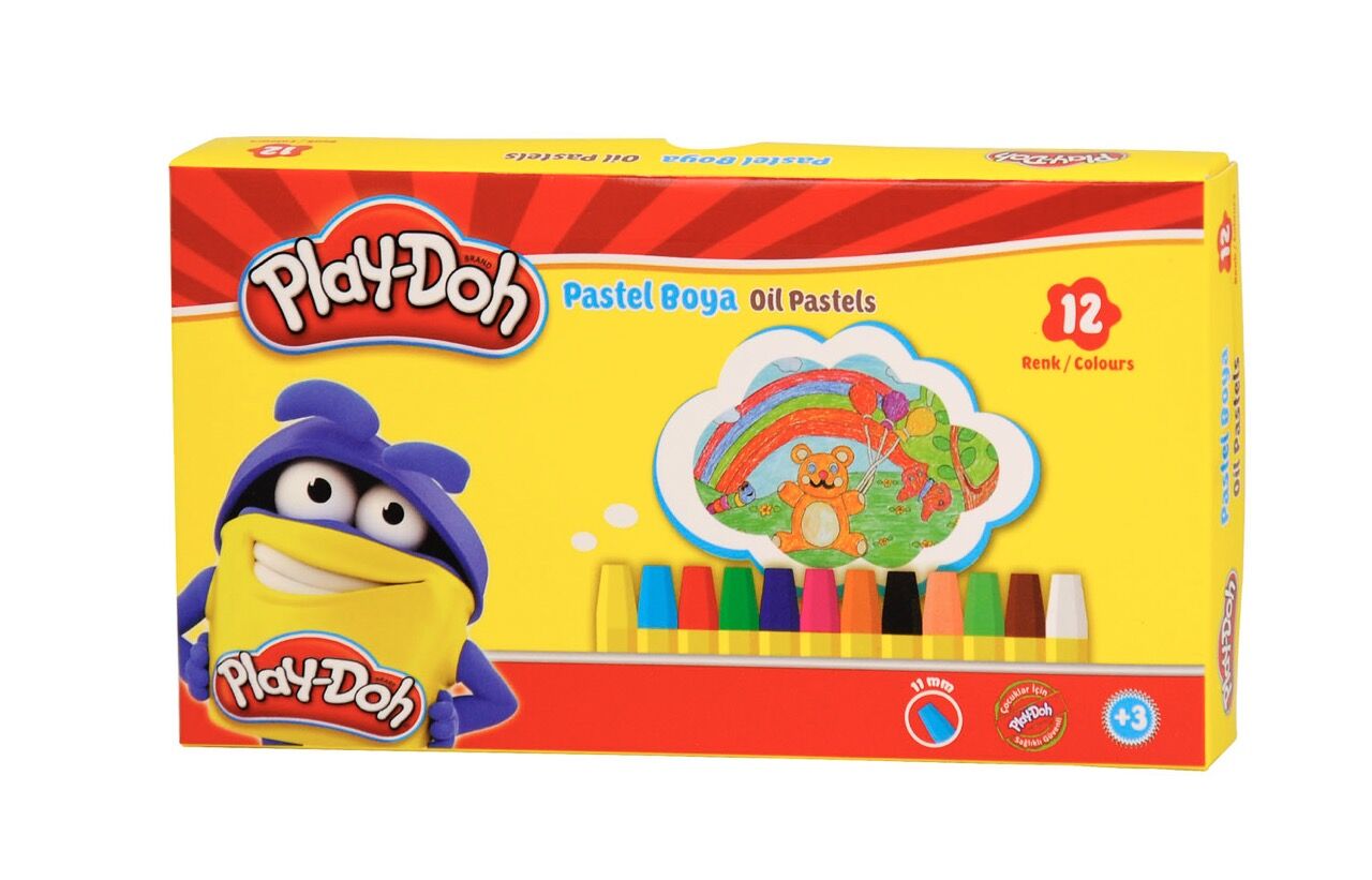 Toptan Play-Doh 12 Renk Pastel Boya