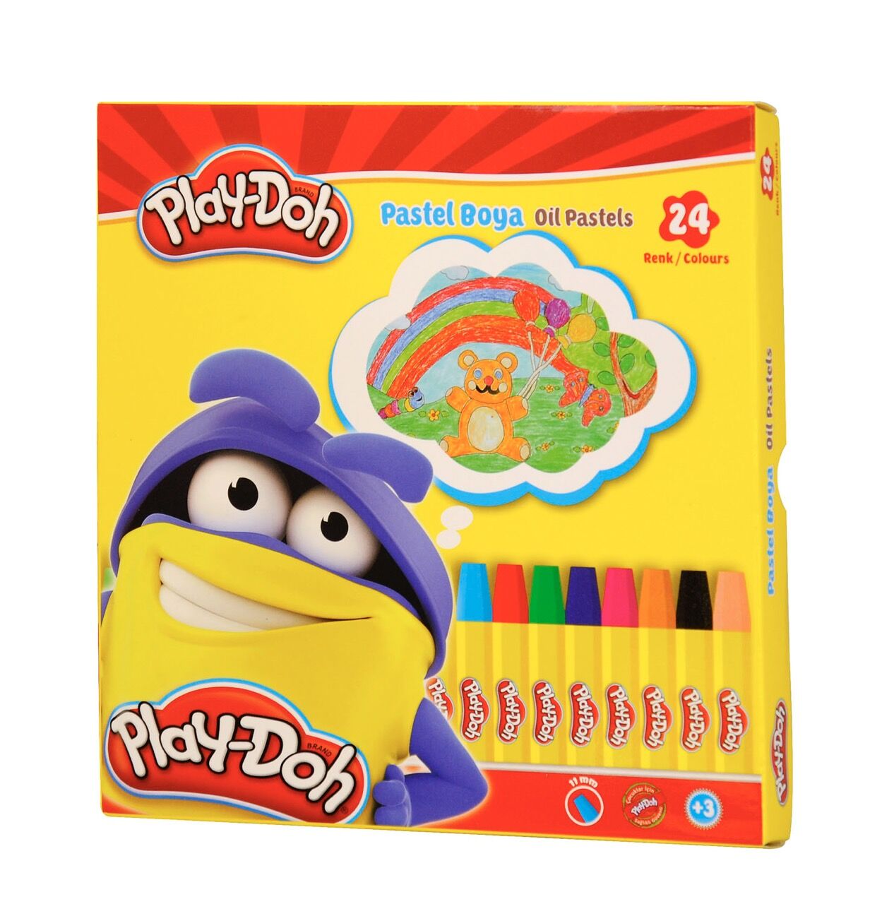 Toptan Play-Doh 24 Renk Pastel Boya