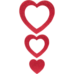 Toptan Kalp Strafor Dekor Süs 3lü 50cm