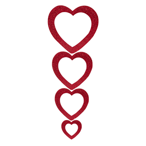 Toptan Kalp Strafor Dekor Süs 4lü 15 cm