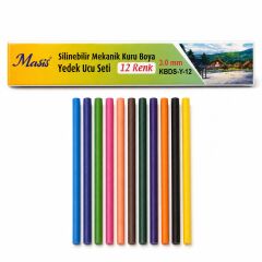 Toptan Masis Silinebilir Mekanik Kuru Boya Yedek Ucu Seti 12 Renk
