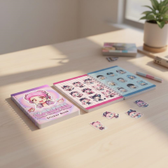 Toptan 12*16 Cm Kawaii Spralli Sticker Defteri 8 Yaprak