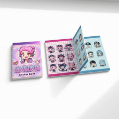 Toptan 12*16 Cm Kawaii Spralli Sticker Defteri 8 Yaprak