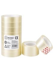 Toptan 1.8*60 Metre Küçük Geniş Para Bandı Şeffaf 8'Li Paket