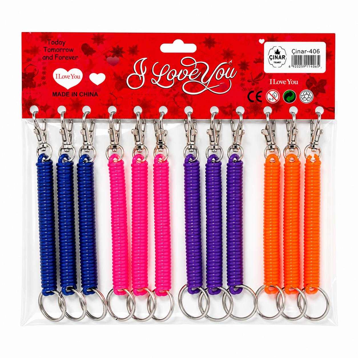 Toptan Spiralli Yaylı Anahtarlık