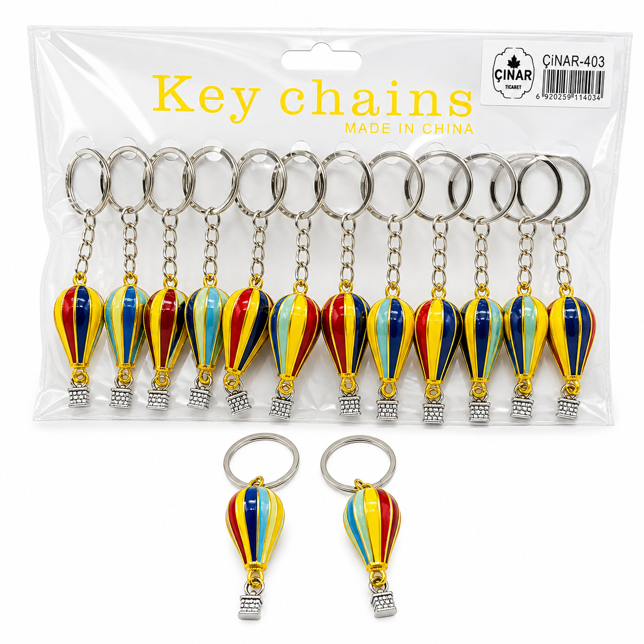 Toptan Kapadokya Balon Metal Anahtarlık
