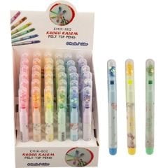 Toptan Şekilli Mühür Baskılı Keçeli Kalem