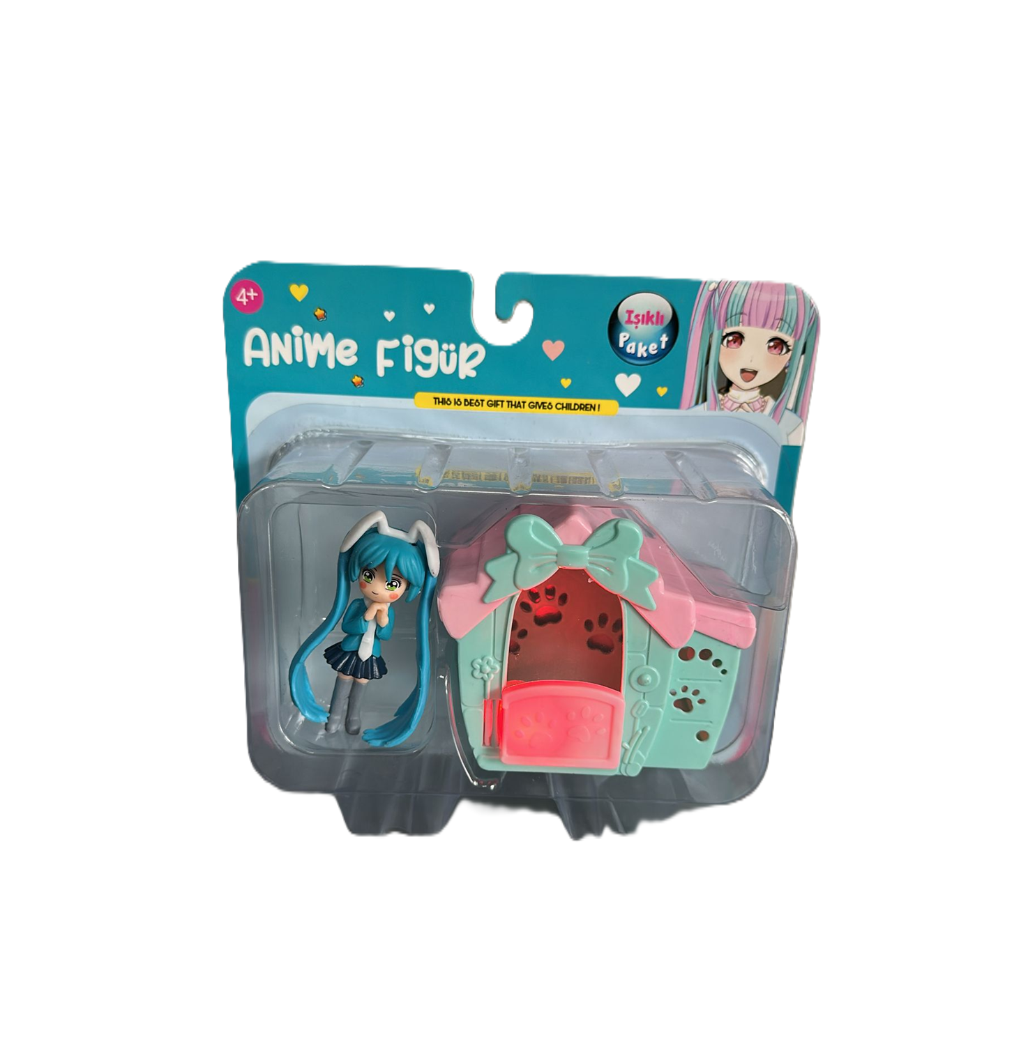 Toptan Anime Karakter ve Işıklı Ev Figür Seti