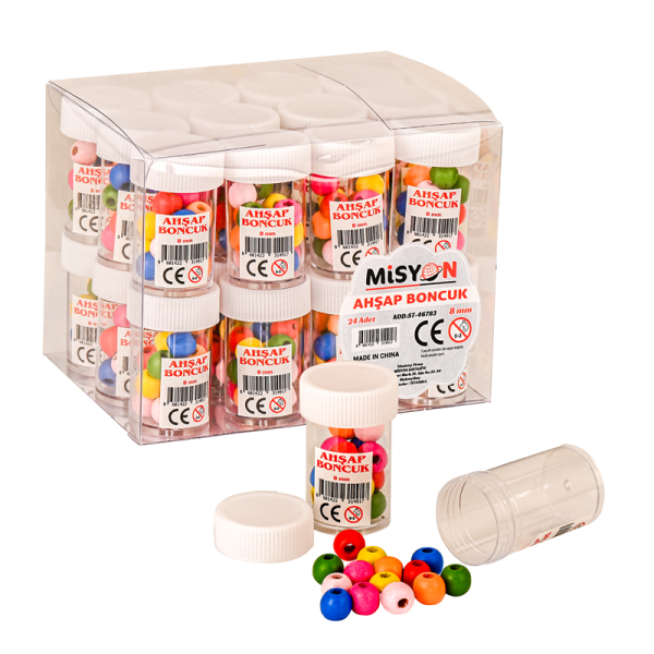 Toptan Ahşap Boncuk 8mn