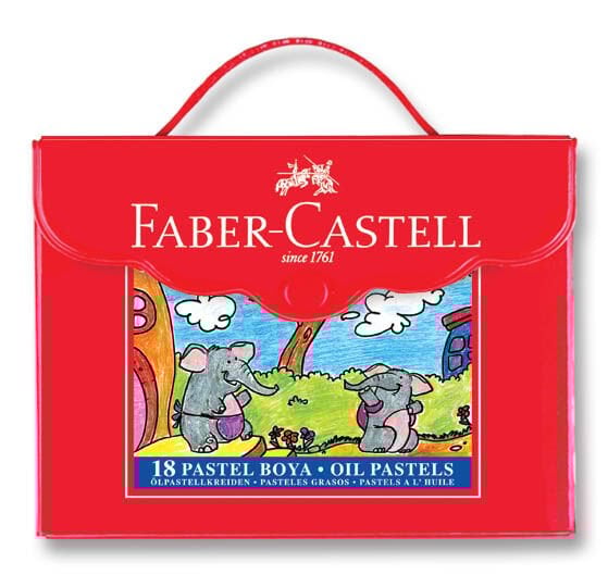 Toptan Faber Castell Pastel Boya PIastik Çantalı 18li