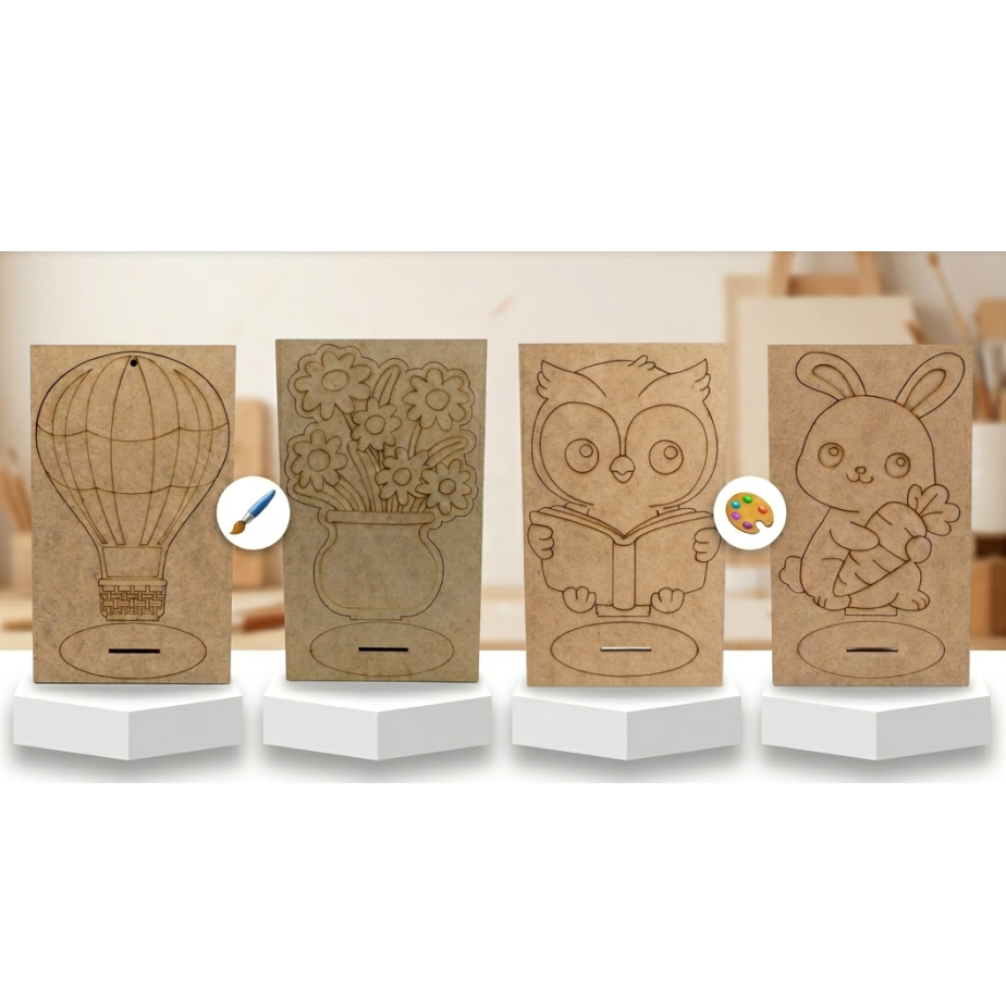 Toptan 2D Ahşap Maket Boyama Seti